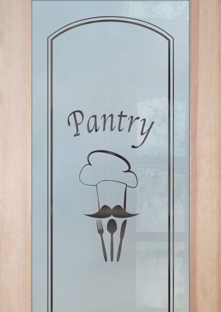 Pantry Door with sandblast Frosted Glass Design Art Glass Featuring Sandblast Etched Glass by Sans Soucie