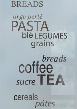 Pantry Insert with Frosted Glass Sayings Pantry Goods a Design by Sans Soucie