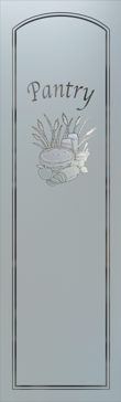 Pantry Insert with a Frosted Glass Apple Pie Country Farmhouse Design for Semi-Private by Sans Soucie Art Glass