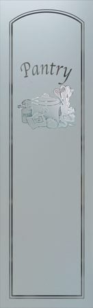Pantry Insert with sandblast Frosted Glass Design Art Glass Featuring Sandblast Etched Glass by Sans Soucie