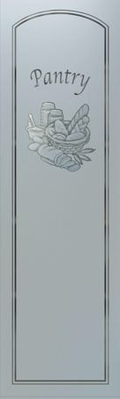 Pantry Insert with sandblast Frosted Glass Design Art Glass Featuring Sandblast Etched Glass by Sans Soucie