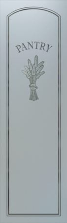 Pantry Insert showcasing a Frosted Glass Country Farmhouse Design with Sandblast Etched Glass Art by Sans Soucie Bundled Wheat Petite Design