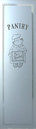 Pantry Insert with sandblast Frosted Glass Design Art Glass Featuring Sandblast Etched Glass by Sans Soucie