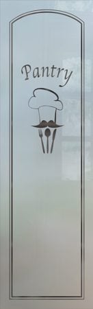 Pantry Insert with sandblast Frosted Glass Design Art Glass Featuring Sandblast Etched Glass by Sans Soucie