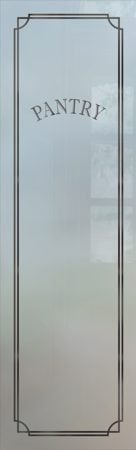 Pantry Insert with sandblast Frosted Glass Design Art Glass Featuring Sandblast Etched Glass by Sans Soucie