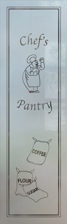 Pantry Insert with sandblast Frosted Glass Design Art Glass Featuring Sandblast Etched Glass by Sans Soucie