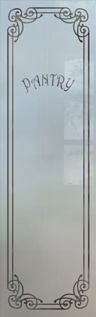 Pantry Insert with a Frosted Glass Naples Harrington Traditional Design for Semi-Private by Sans Soucie Art Glass