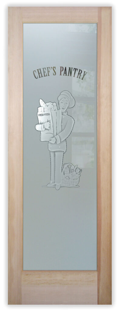 Pastry Chef  design 3D Carved & Shaded Neg pantry door