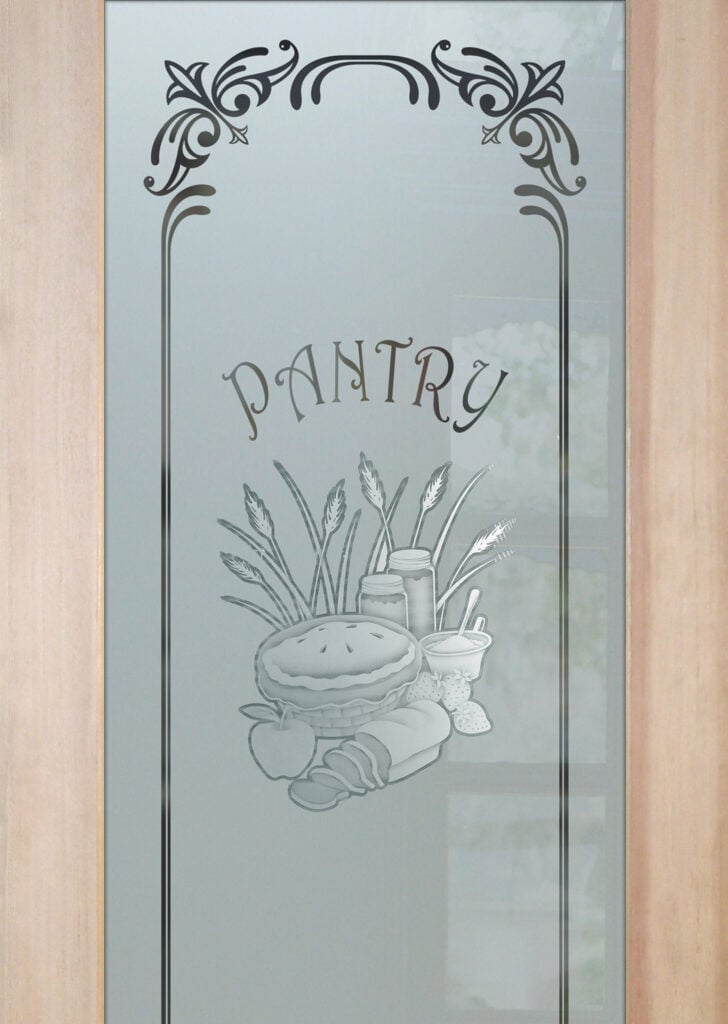 Apple Pie Semi-Private 2D Negative Frosted Pantry Doors Farmhouse Party Doors