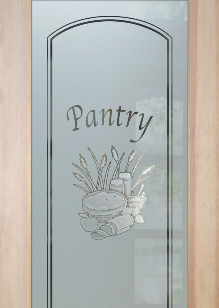 glass pantry door frosted glass apple pie with jars sugar bread apple wheat