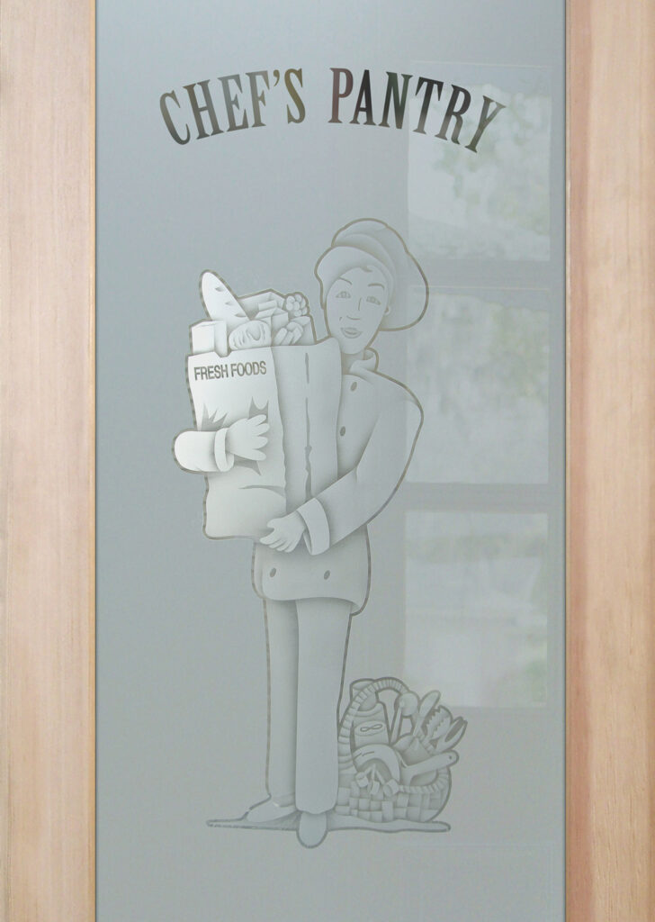 Pastry Chef  design 2D Shaded Neg pantry door close up look