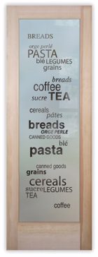 Pantry Door with Frosted Glass Sayings Pantry Goods a Design by Sans Soucie