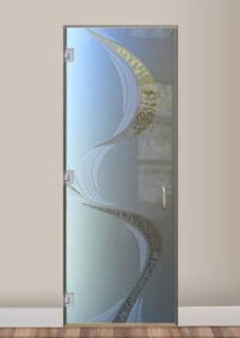 glass bathroom door ribbon reflection frosted glass design by sans soucie