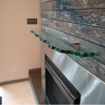 Image for Nice work on our custom glass shelf!