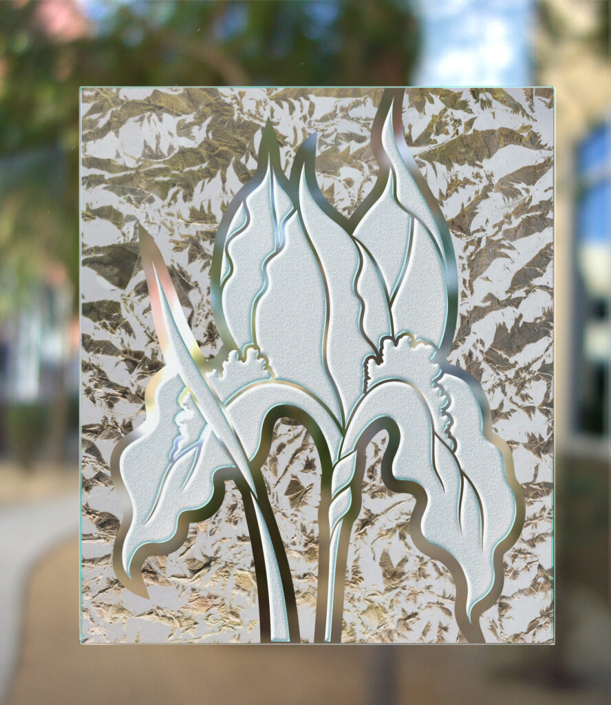 sandblast gluechip glass 3D carved effect on gluechip glass by sans soucie
