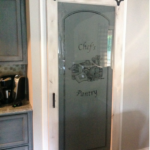 Image for This frosted glass pantry door is a focal point in our kitchen