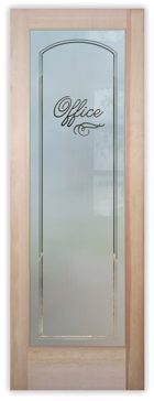 Bathroom Door with a Frosted Glass Office Melany Scroll Theme Rooms Design for Semi-Private by Sans Soucie Art Glass