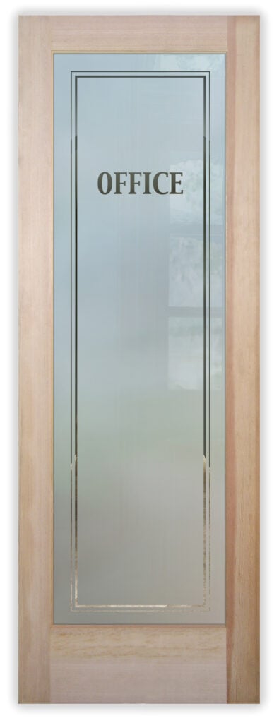 office door semi-private frosted glass interior door classic style sans soucie

