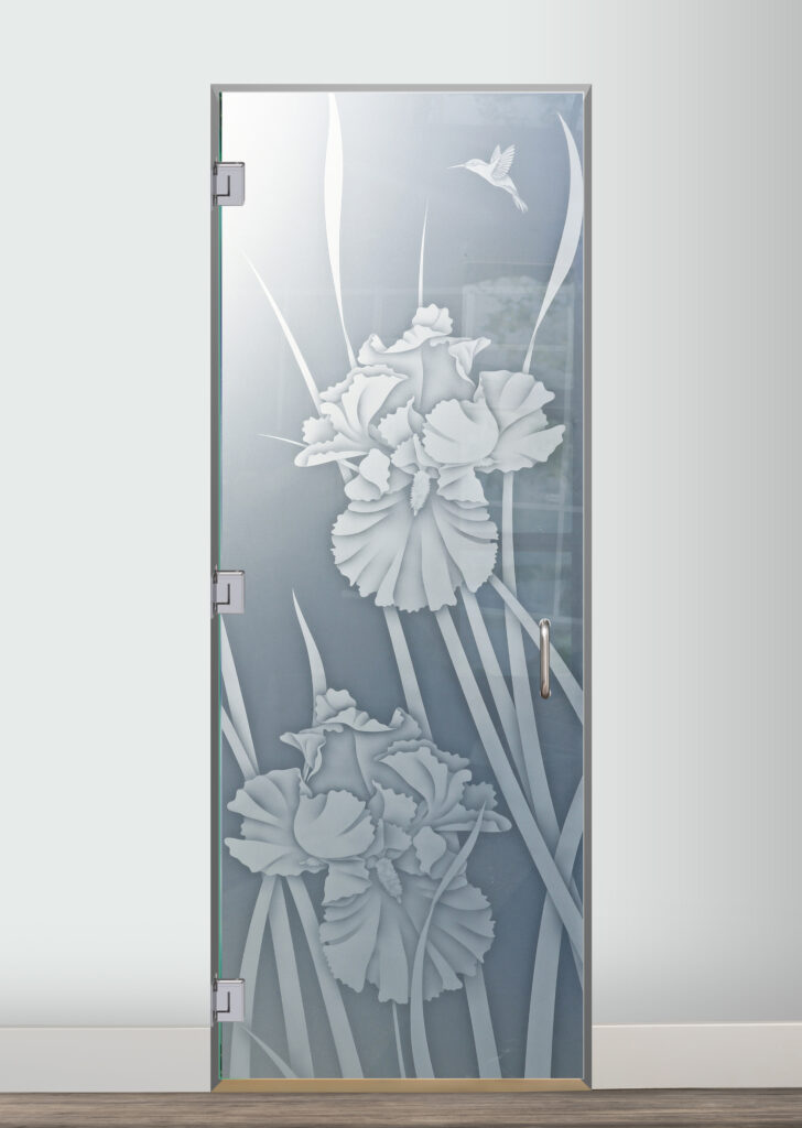 frosted glass private secure glass 2D effect frosted glass iris hummingbird II design sans soucie

