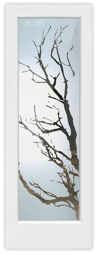1D Negative Semi-Private Frosted Glass interior door tree branches design Sans Soucie 
