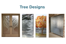 frosted glass tree designs sans soucie art glass