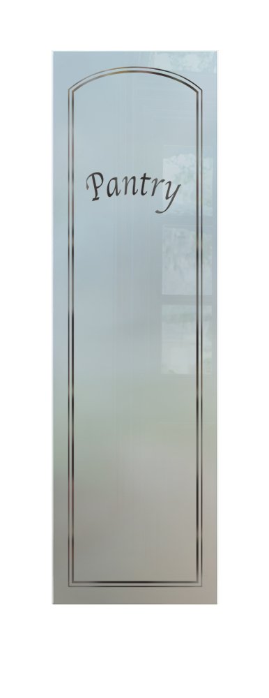 1D Negative Frosted Glass Semi-Private Classic Arched Frosted Pantry Glass Door Insert Sans Soucie
