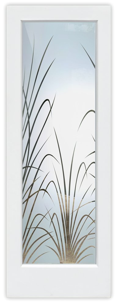 wispy reed 1D negative semi-private country farmhouse pantry door with frosted glass interior door Sans Soucie 