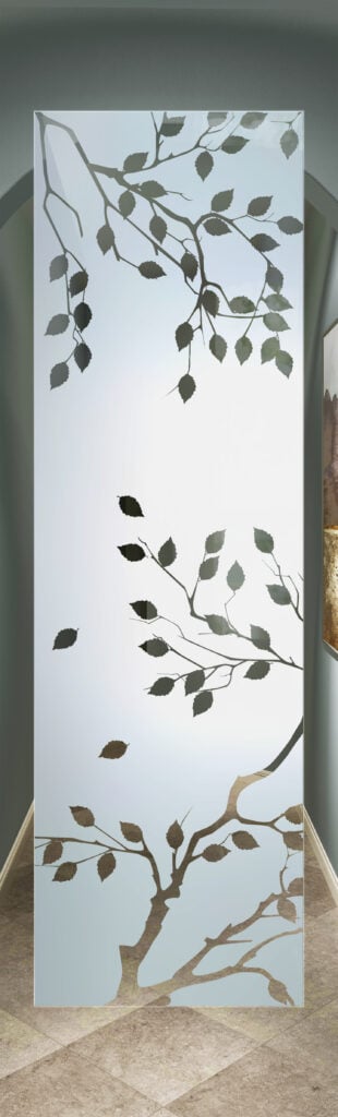 Cherry Tree 1D Negative Frosted Glass Semi-Private interior frosted glass door Sans Soucie
