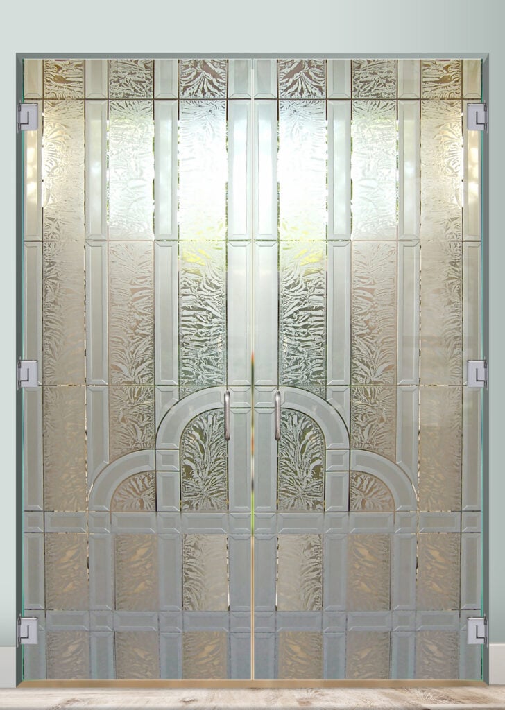 glass doors frosted glass carved bevels sans soucie