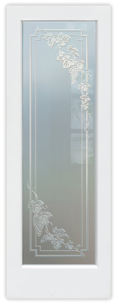 Pantry Door Frosted Glass vineyard grapes 3D effect glass finish interior door sans soucie 