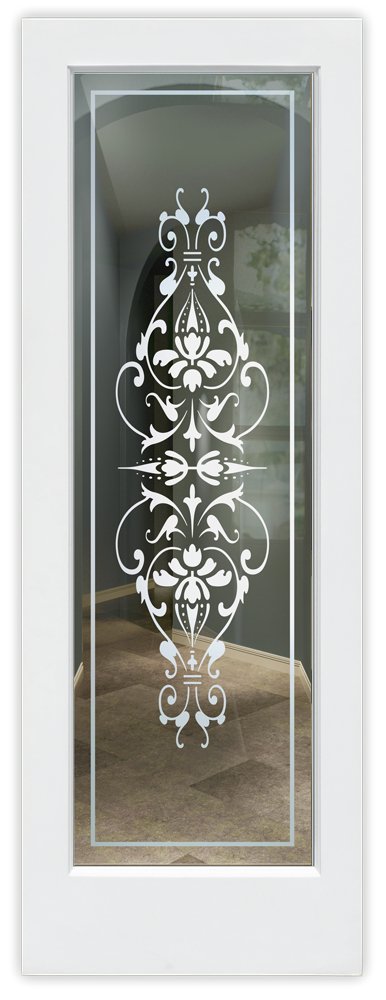 Pantry Door Glass Bordeaux 1D effect clear glass finish interior door sans soucie 