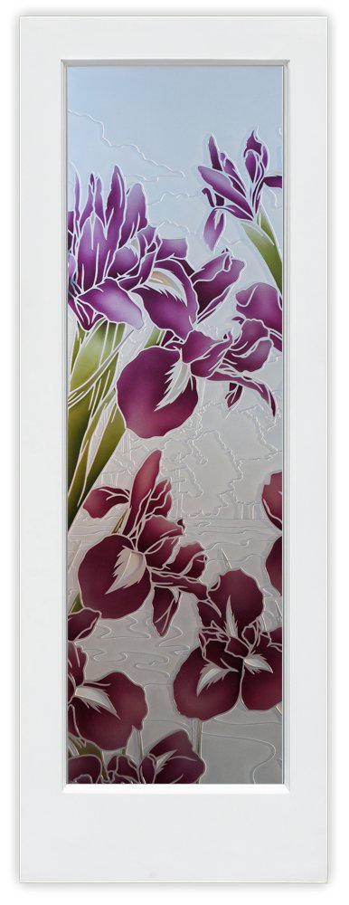 Iris ||| Private 3D Enhanced Painted Frosted Glass Finish Interior Glass Doors Sans Soucie 