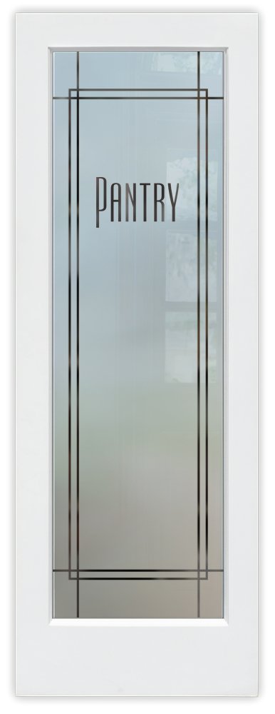 Ultra Pantry Semi-Private 1D Negative 
Frosted Glass Finish Pantry Glass Doors Sans Soucie 