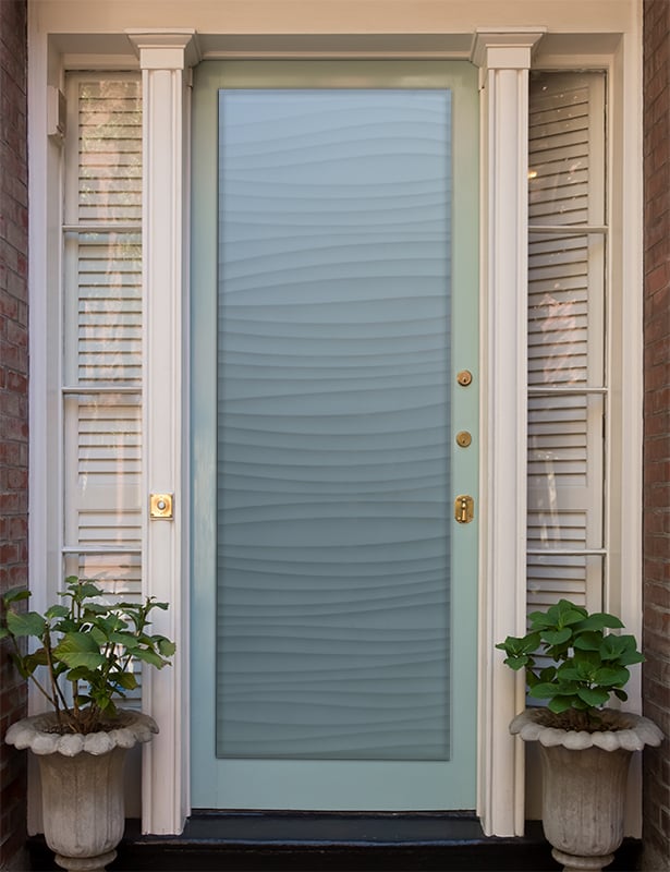 Nokes Waves Private 2D Effect
Frosted Glass Finish exterior front entry glass door contemporary design sans soucie