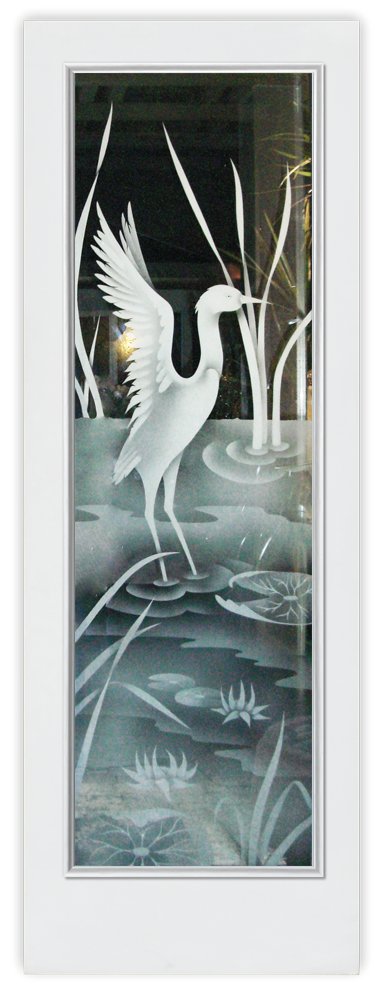 Cranes A Semi-Private 2D Clear Glass Glass finish entry front frosted glass door Sans Soucie 