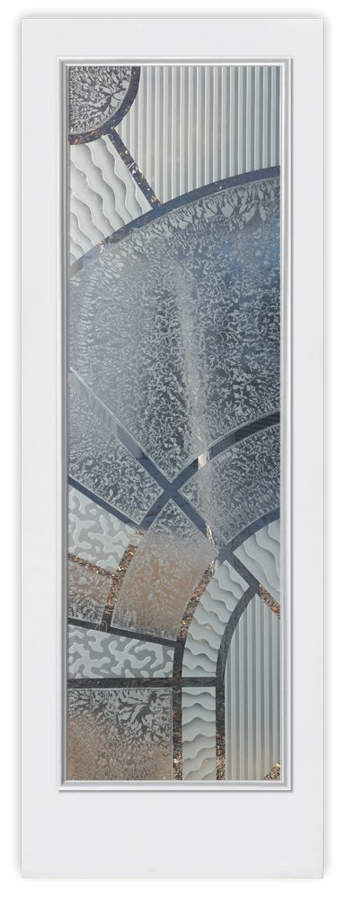 Matrix Arcs Semi-Private 3D Enhanced Neg Gluechip Glass finish entry front frosted glass door Sans Soucie 