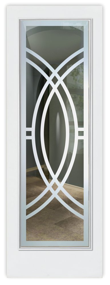 Demi-Circle Not Private 1D Positive 
Clear Glass  Glass finish entry front frosted glass door Sans Soucie 