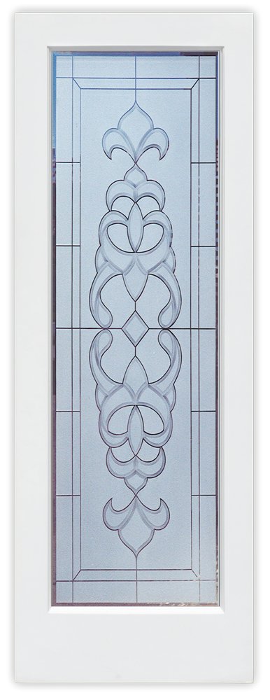 Traditional Faux Bevels Semi-Private - 2D Neg Frosted Interior bedroom bathroom kitchen door Sans Soucie