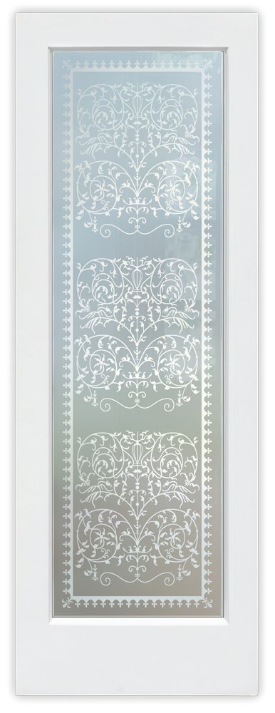 Traditional Victorian Lace Private 
1D Frosted Glass Interior bedroom bathroom kitchen door Sans Soucie