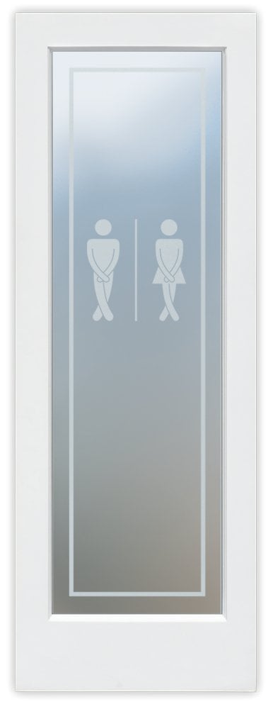 Themed Design Hold It Private 
1D Frosted Glass Bathroom Interior Door Sans Soucie 