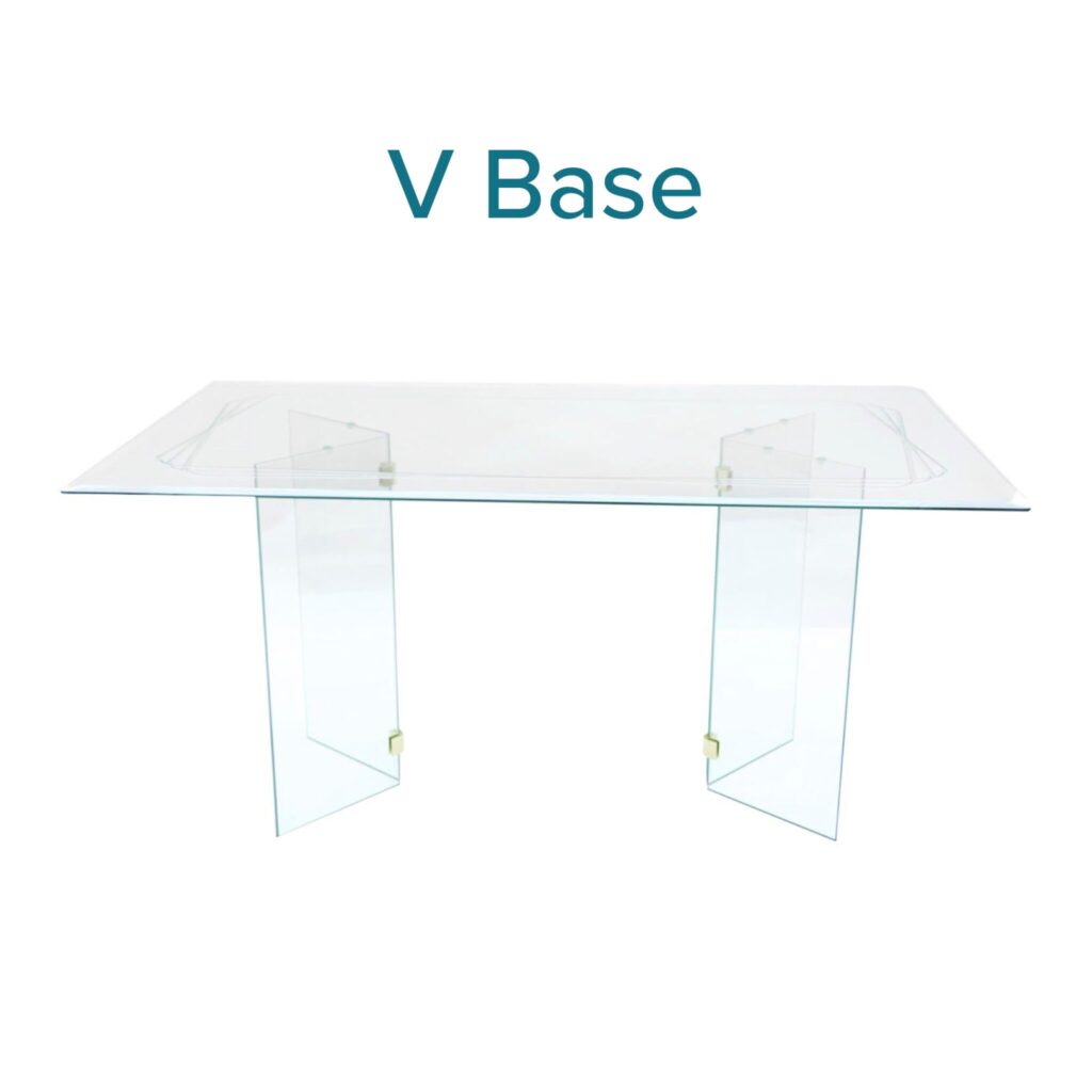 V Base Connectors Not Private Plain Glass (no art) Clear Glass Finish Sans Soucie 