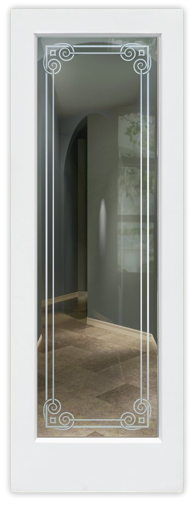 Parisian Border Not Private 1D Positive Clear Glass Finish Glass Pantry Doors Interior Door Sans Soucie 