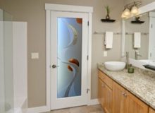 Interior Frosted Glass Doors Ribbon Reflection Moons Private 3D GlueChip Painted Frosted Glass Interior Bathroom Door Modern Decor Sans Soucie