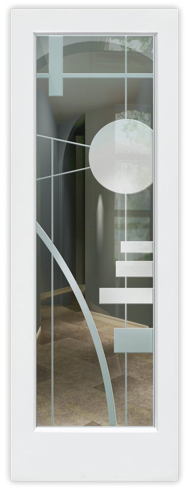 Interval Not Private 3D Clear Glass Finish Modern Interior Glass Doors Sans Soucie