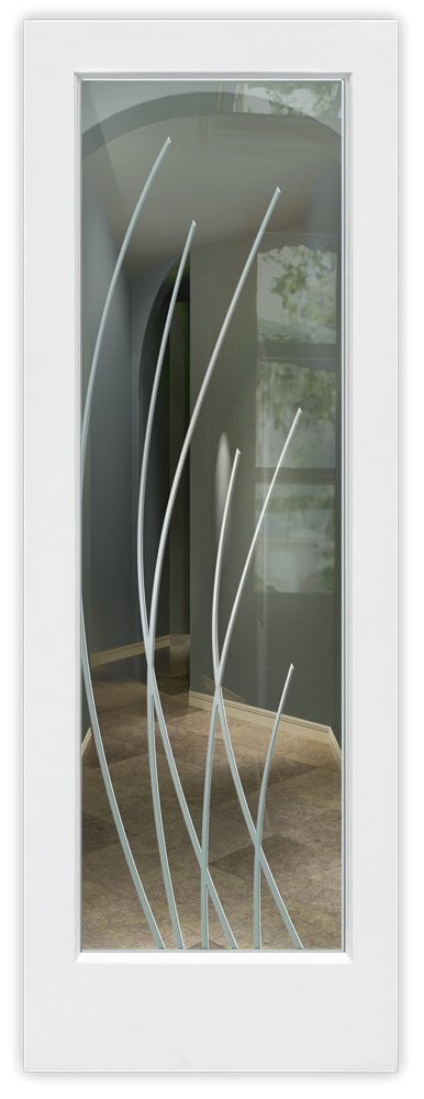Clear Glass Finish Sleek Arcs Not Private 3D Modern Interior Glass Doors Sans Soucie 