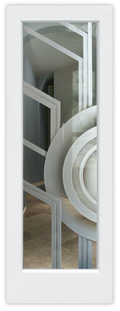 3D Enhanced Sun Odyssey II Semi-Private  Clear Glass Finish Modern Interior Glass Doors Sans Soucie 