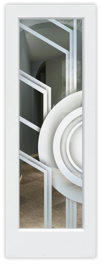 2D Sun Odyssey II Semi-Private Clear Glass Finish Modern Interior Glass Doors Sans Soucie 