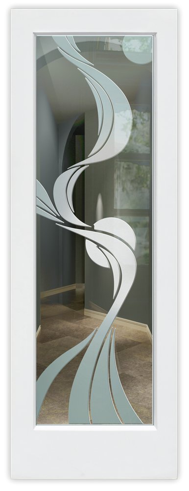 Clear Glass Finish Ribbon Reflection Moons Not Private 3D Modern Interior Glass Doors Sans Soucie 