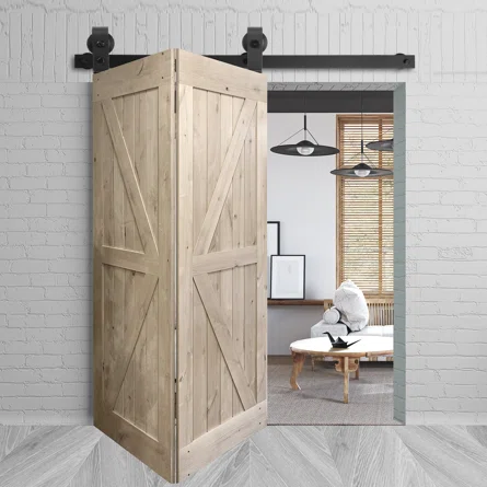 Upcycling Bifold Doors into Sliding Barn Doors modern farmhouse design 