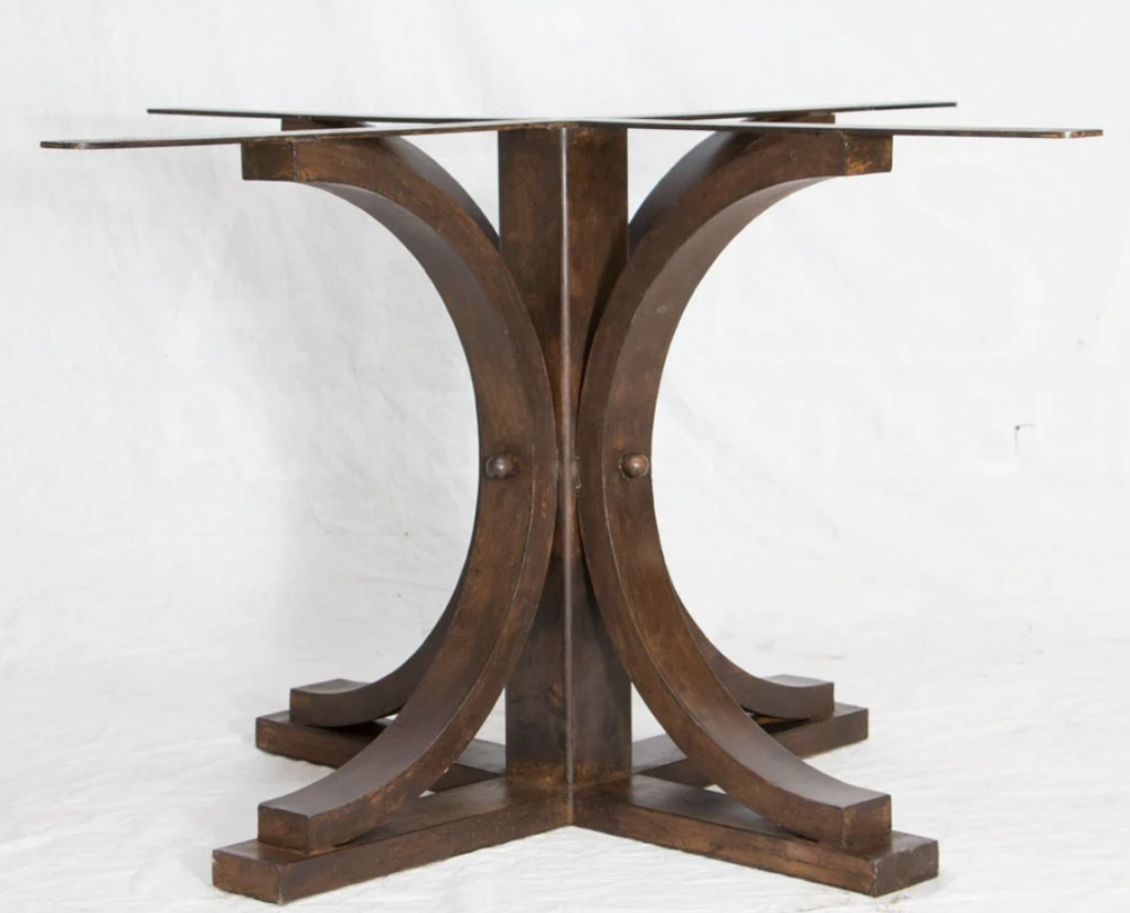 pedestal table base wood